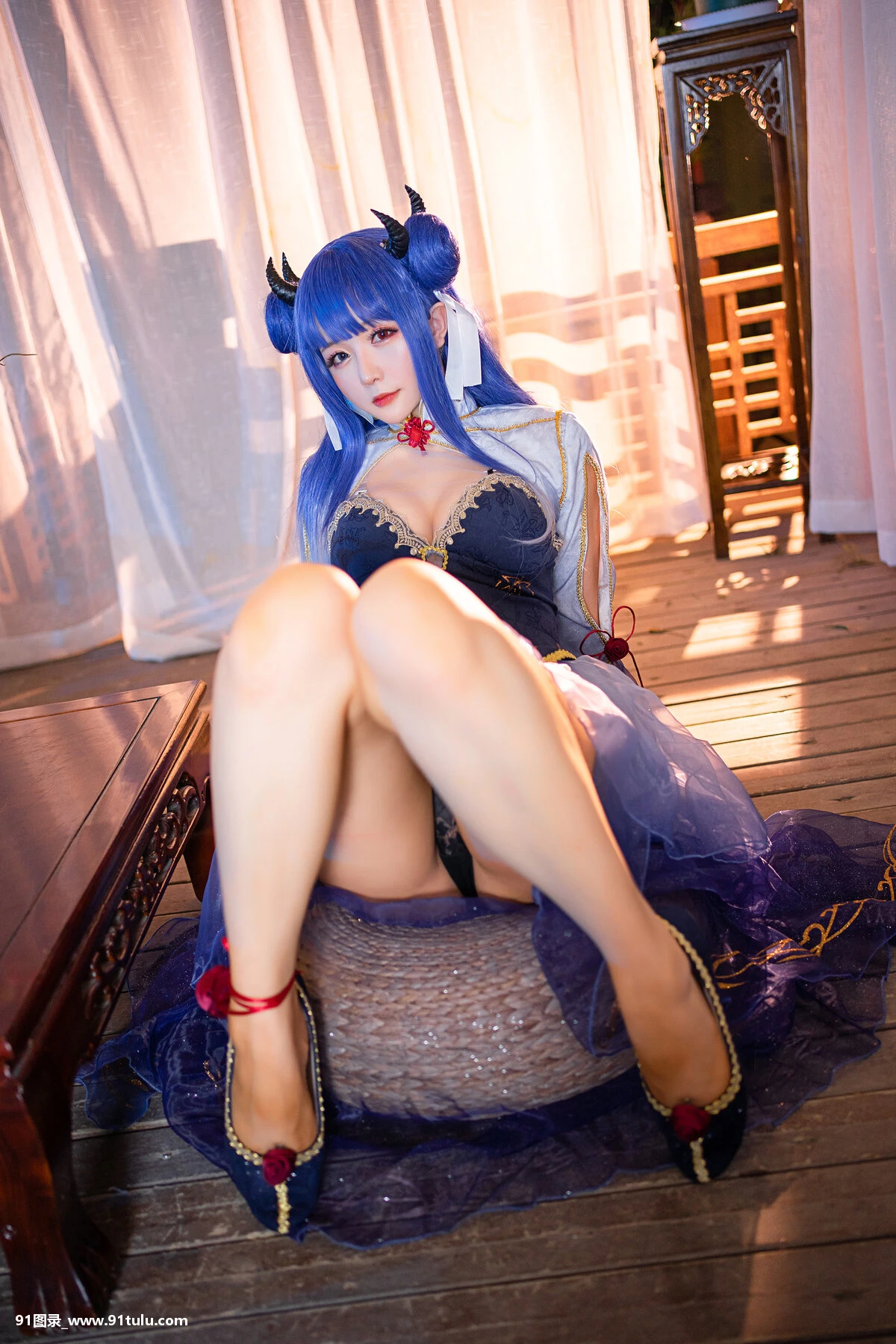 Cosplay [星之迟迟] 伊吹 Ibuki Azur Lane [25P][林采緹 走光]