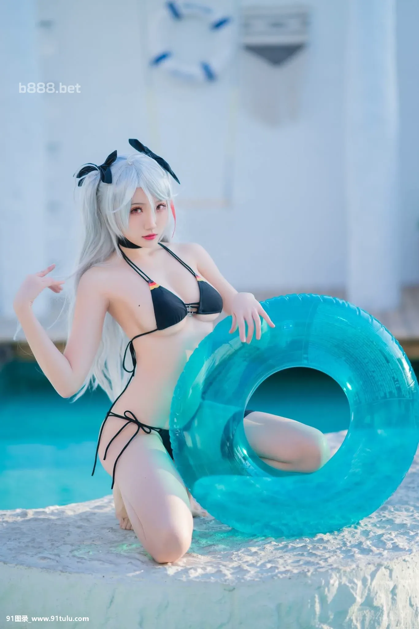 Cosplay 瓜希酱 Prinz Eugen Skin Swimsuit [20P][時間 停止 エロ 全裸]