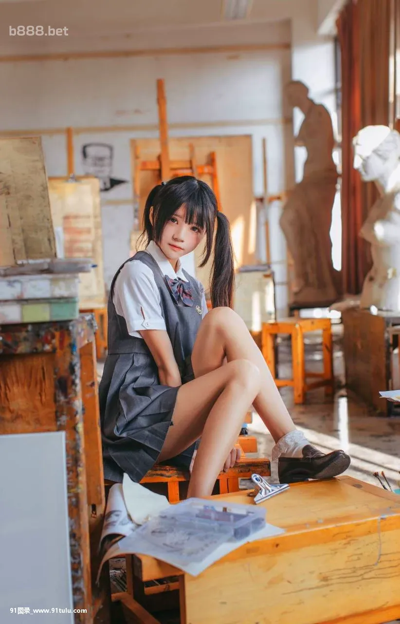 桜桃喵 画室少女   Loli schoolgirl cosplay [16P][ハツカネズミ 写真]